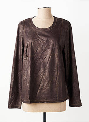 T-shirt manches longues manches longues marron PAUPORTÉ femme