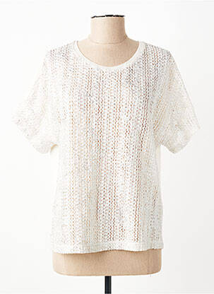 T-shirt coupe droite manches courtes beige RABE femme