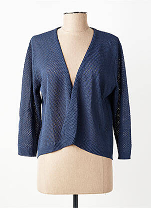 Gilet manches longues manches 3/4 bleu GRIFFON femme
