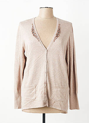 Gilet manches longues coupe cintrée beige RABE femme