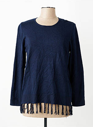 Pull coupe droite manches longues bleu RABE femme