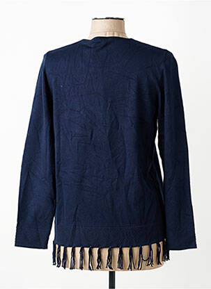 Pull coupe droite manches longues bleu RABE femme