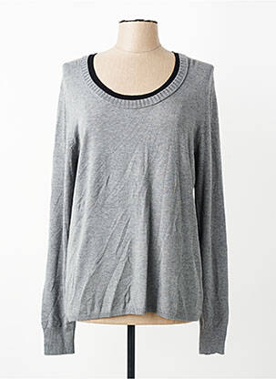 Pull coupe droite manches longues gris ESCORPION femme