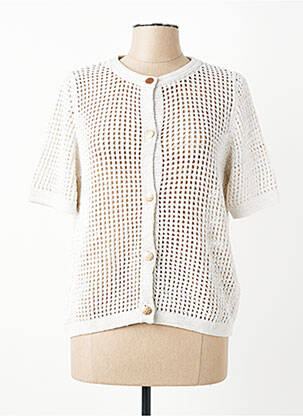 Gilet manches courtes coupe droite beige RABE femme