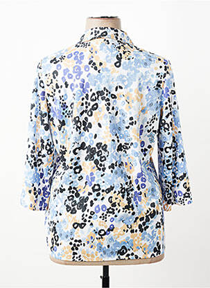 Chemisier imprimé fantaisie manches 3/4 bleu KARELIA femme