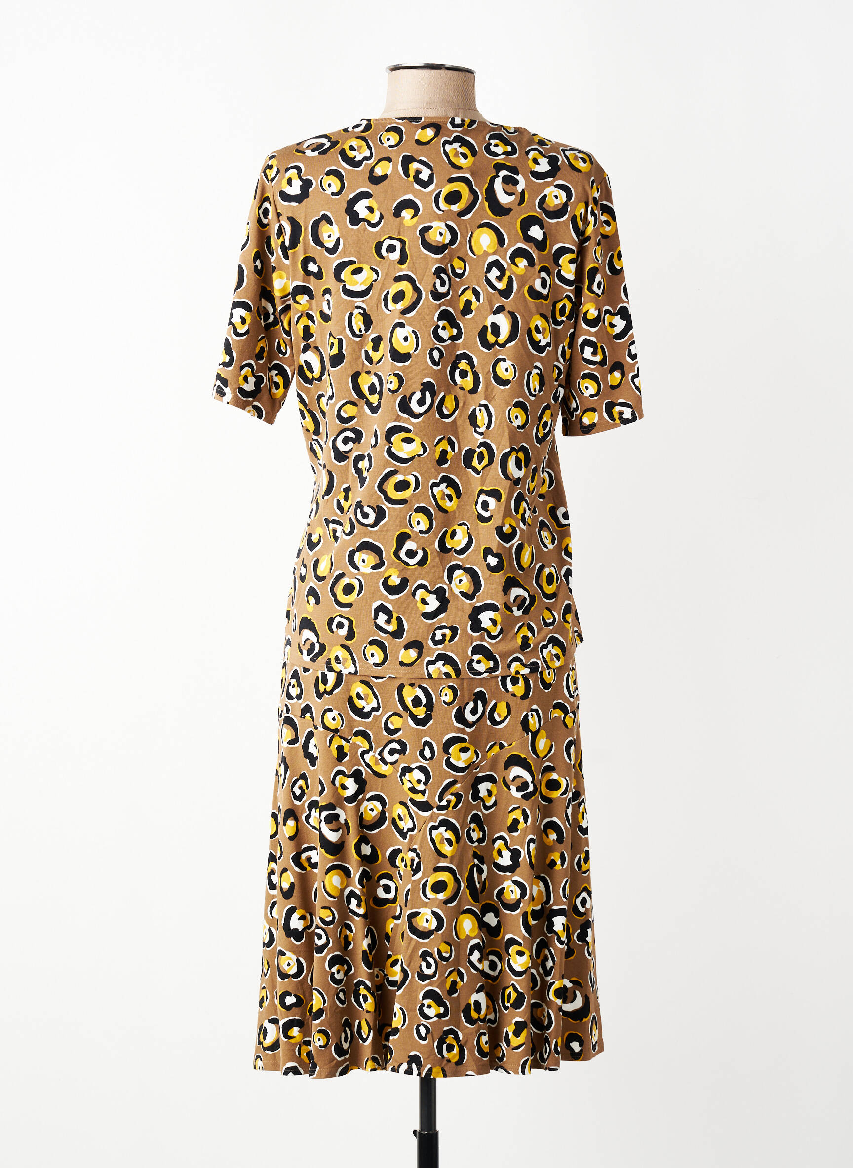 Ensemble jupe coupe cintrée marron FRANK WALDER femme