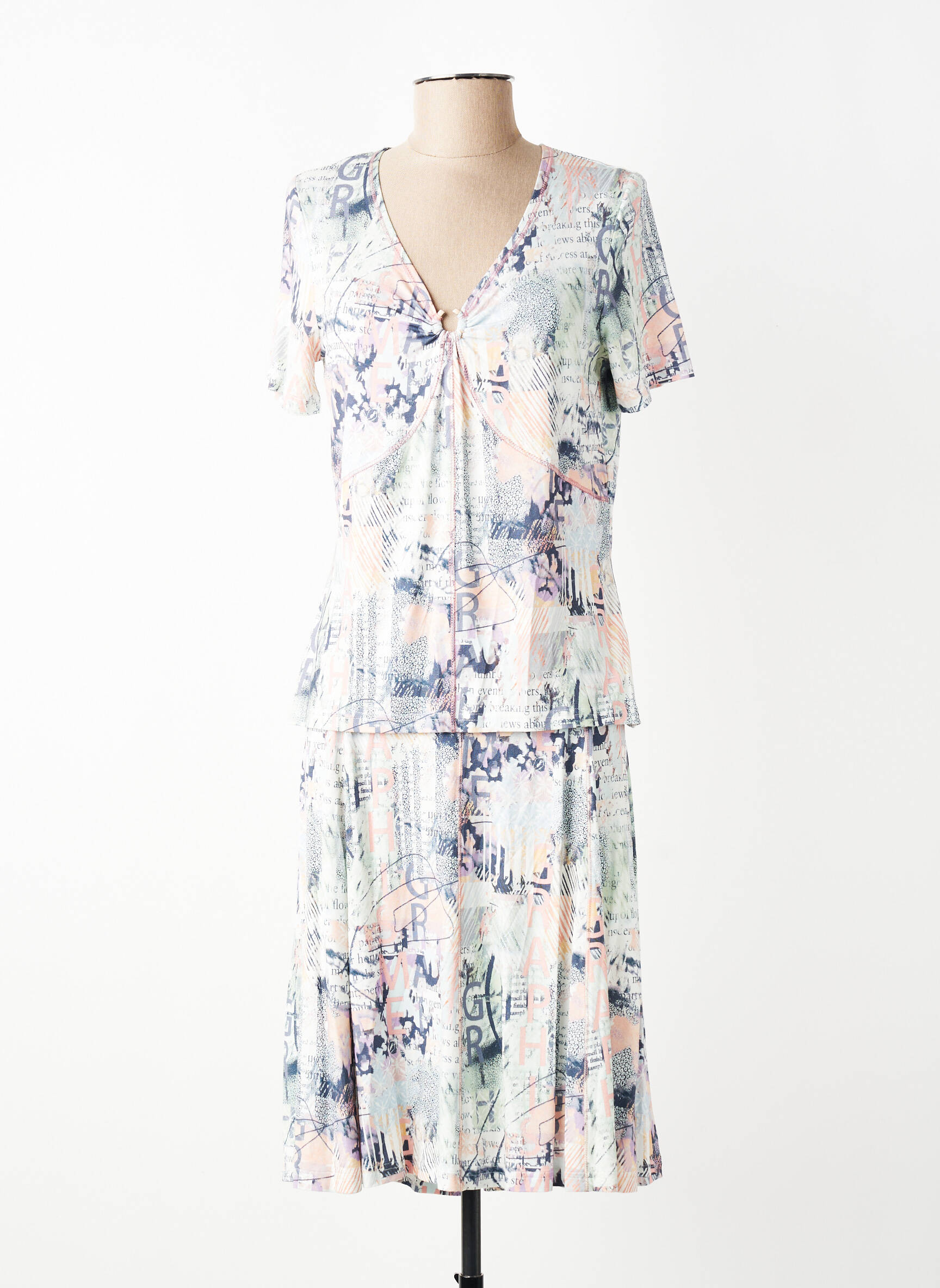 Ensemble jupe coupe cintrée vert PAUPORTÉ femme