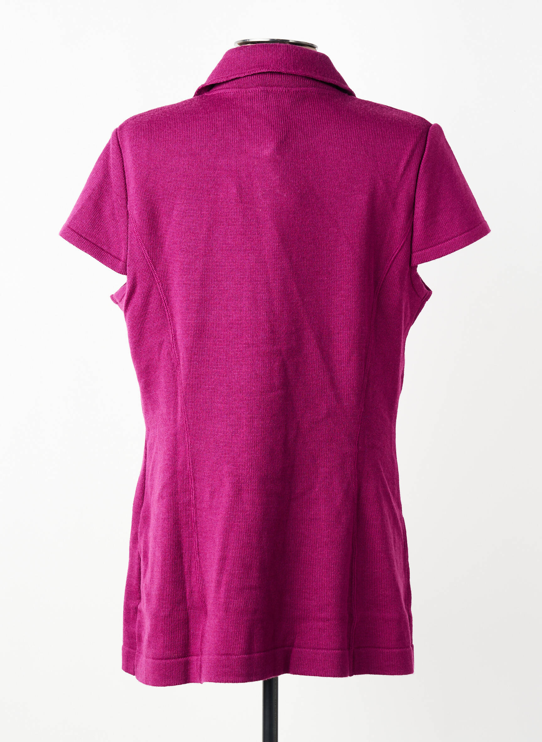 Gilet manches courtes fermeture boutonnée sur le devant violet PAUPORTÉ femme