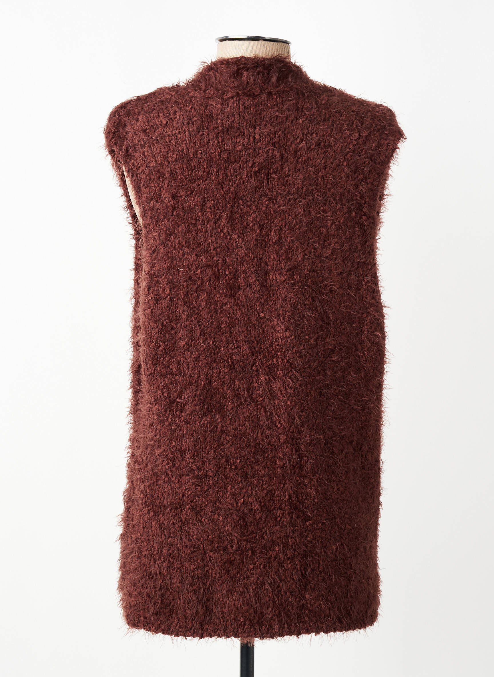 Gilet sans manche coupe droite marron OLSEN femme