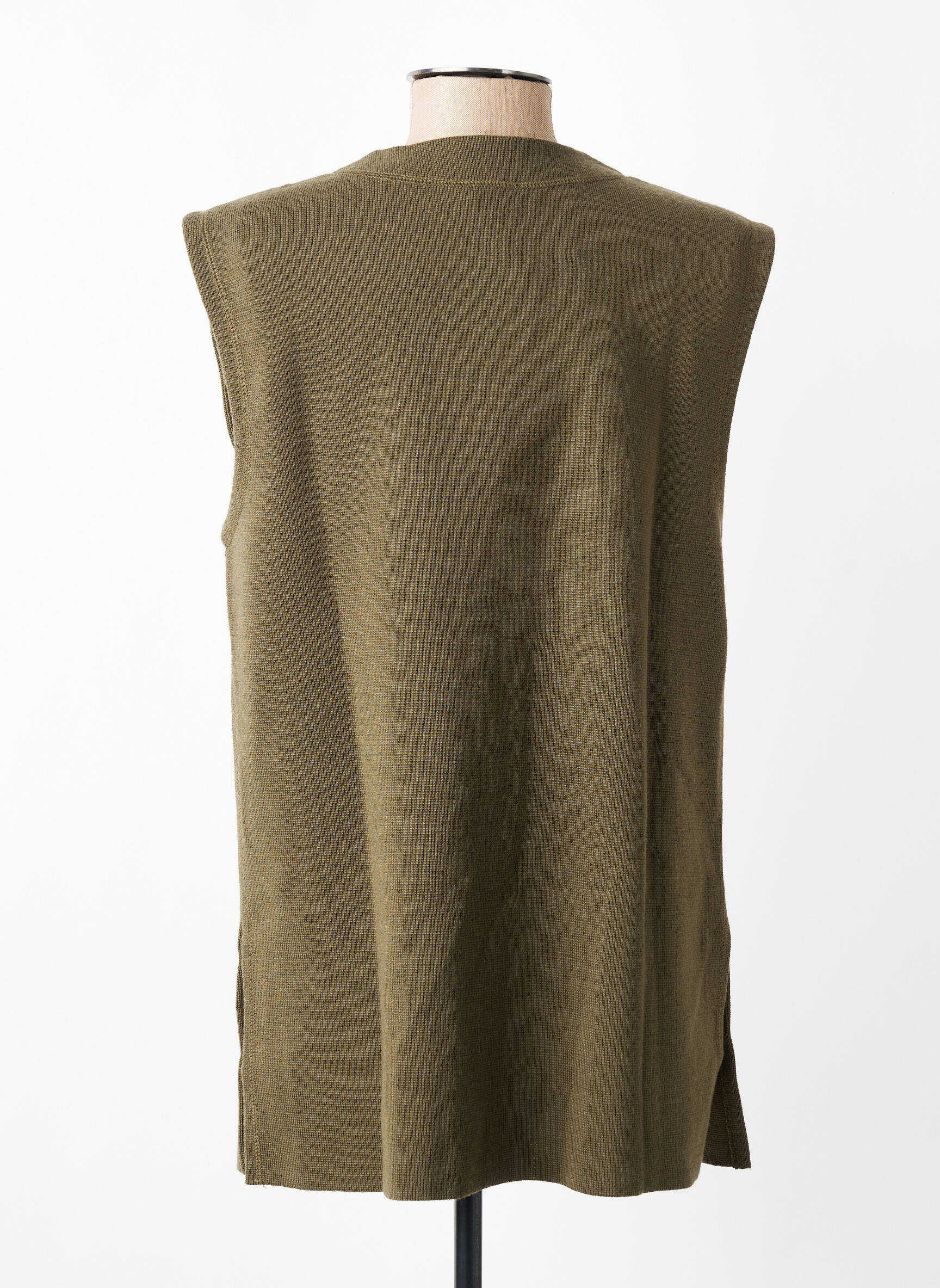 Gilet sans manche coupe droite vert PAUPORTÉ femme
