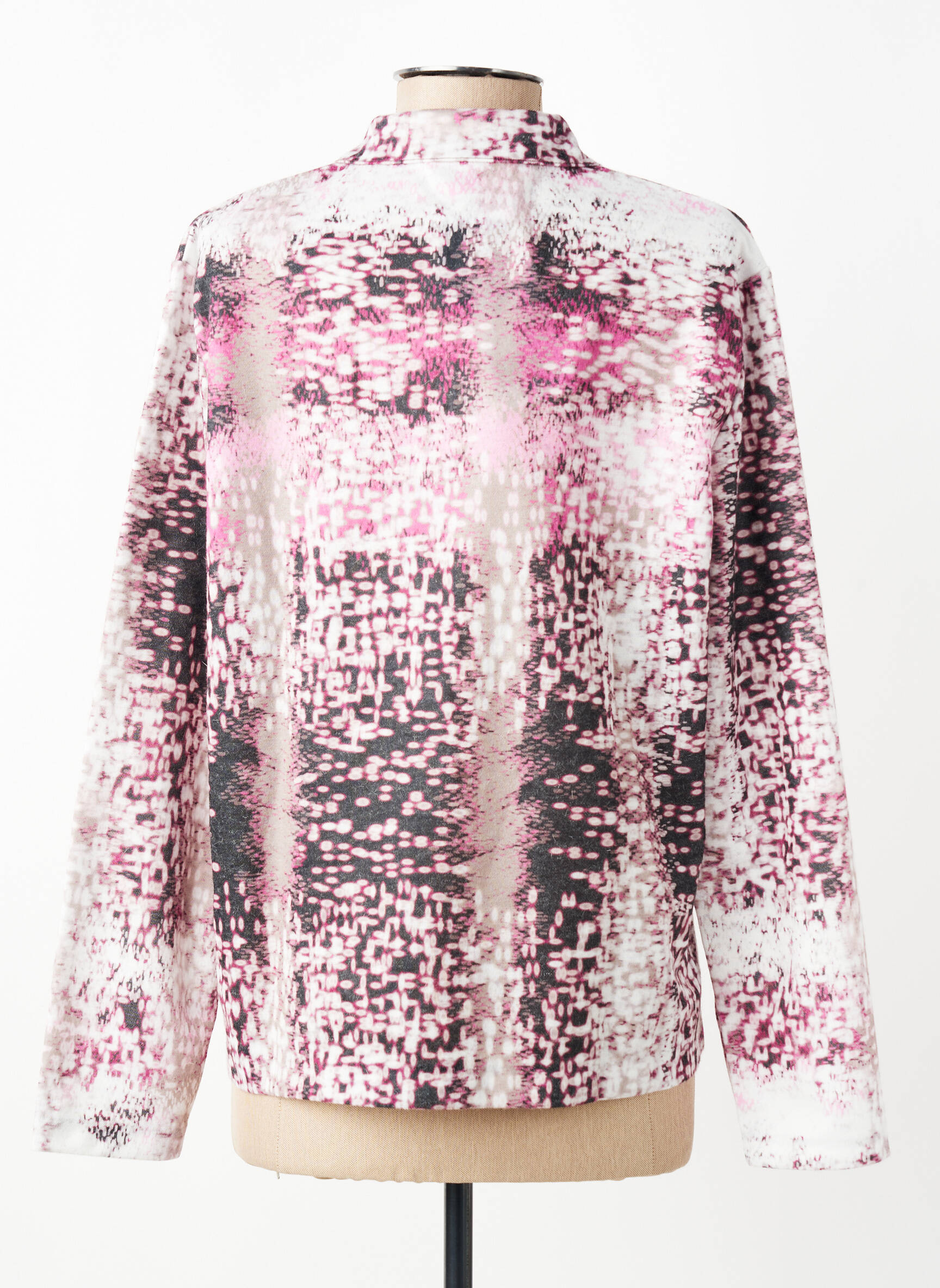 Chemisier imprimé fantaisie manches longues rose GRIFFON femme