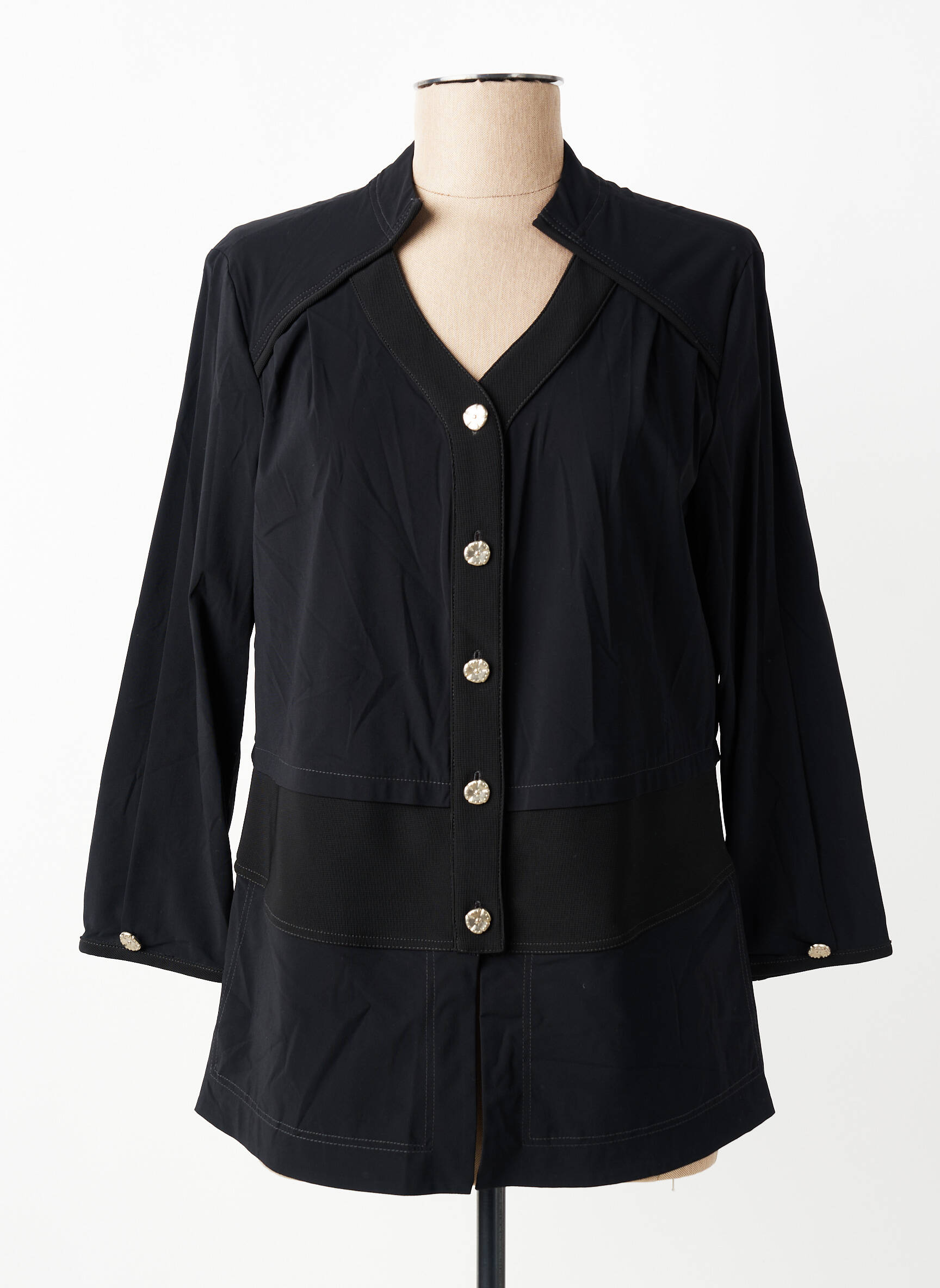 Veste casual coupe droite noir PAUPORTÉ femme