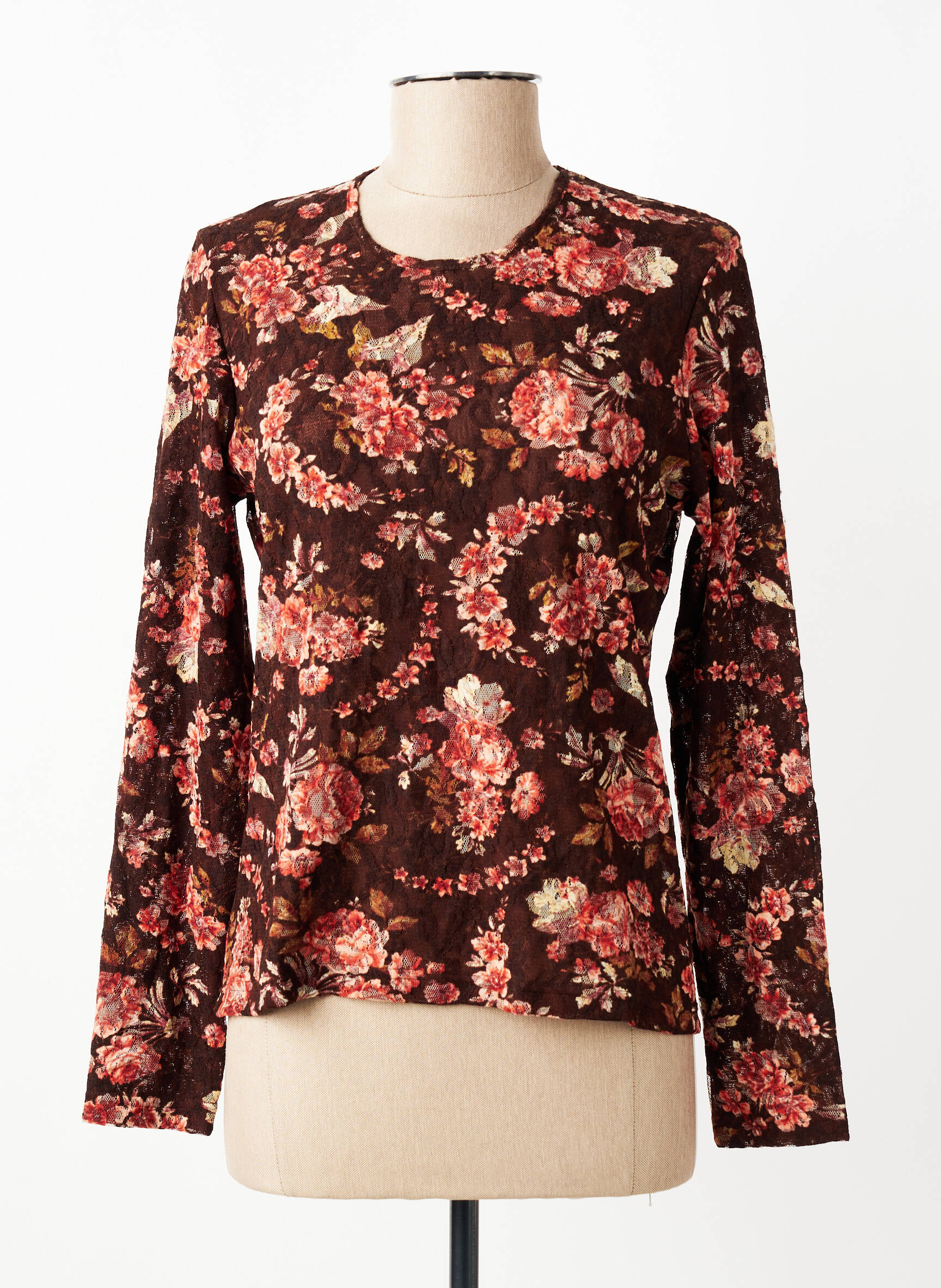 T-shirt manches longues manches longues marron PAUPORTÉ femme