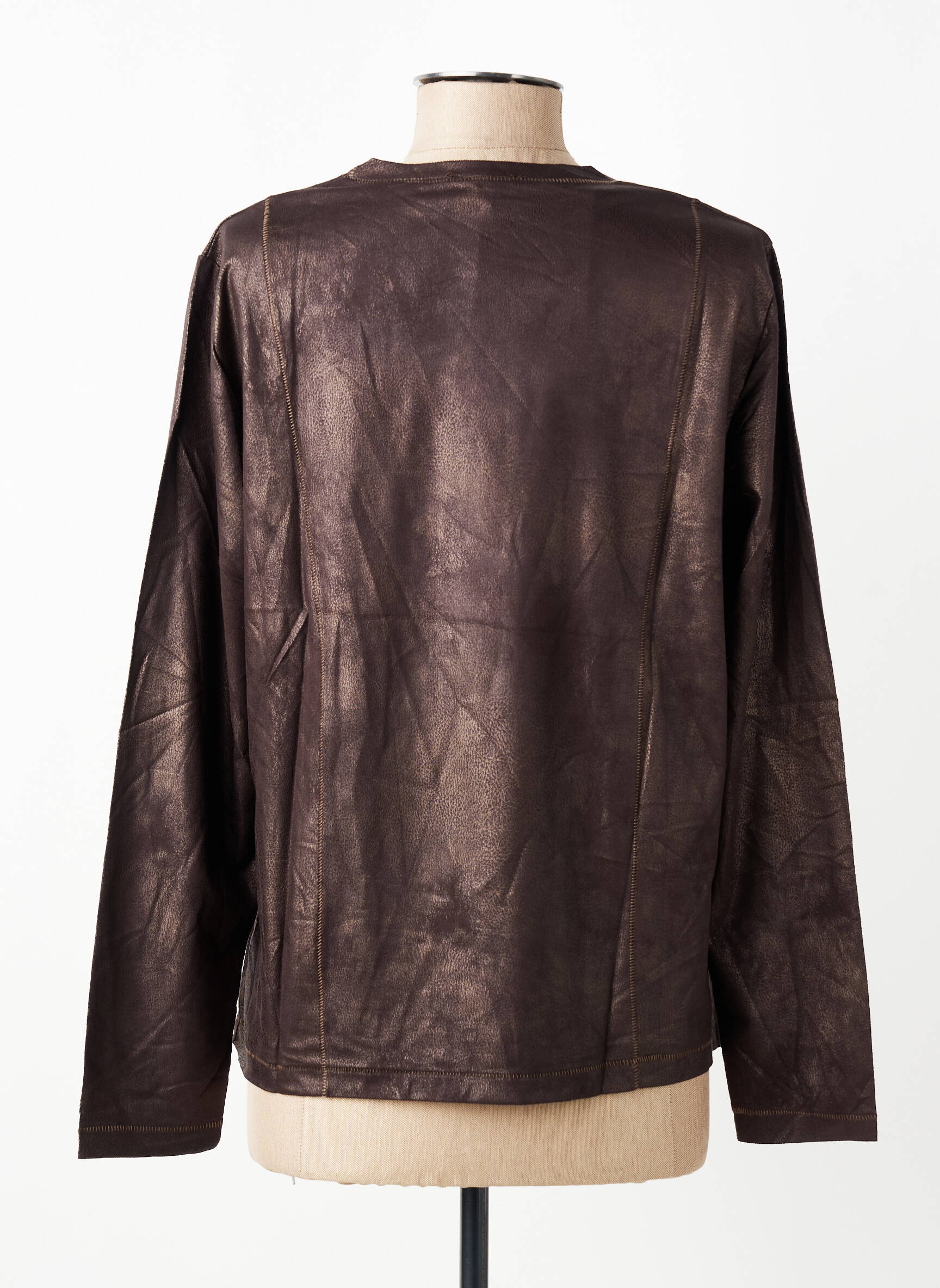 T-shirt manches longues manches longues marron PAUPORTÉ femme