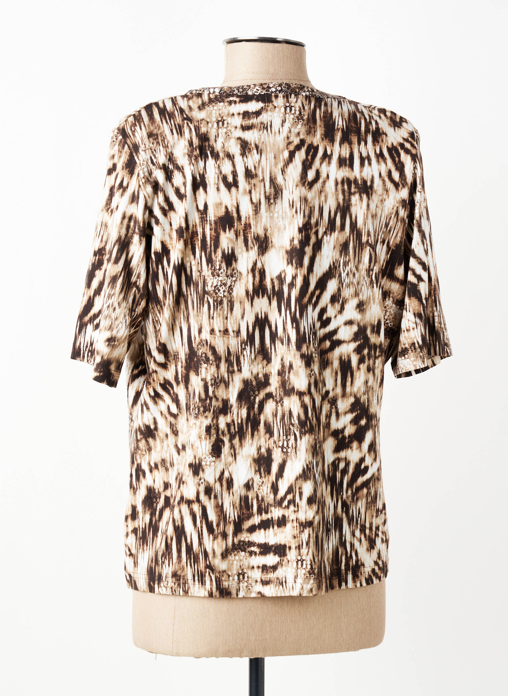 Twin-set imprimé fantaisie marron RABE femme