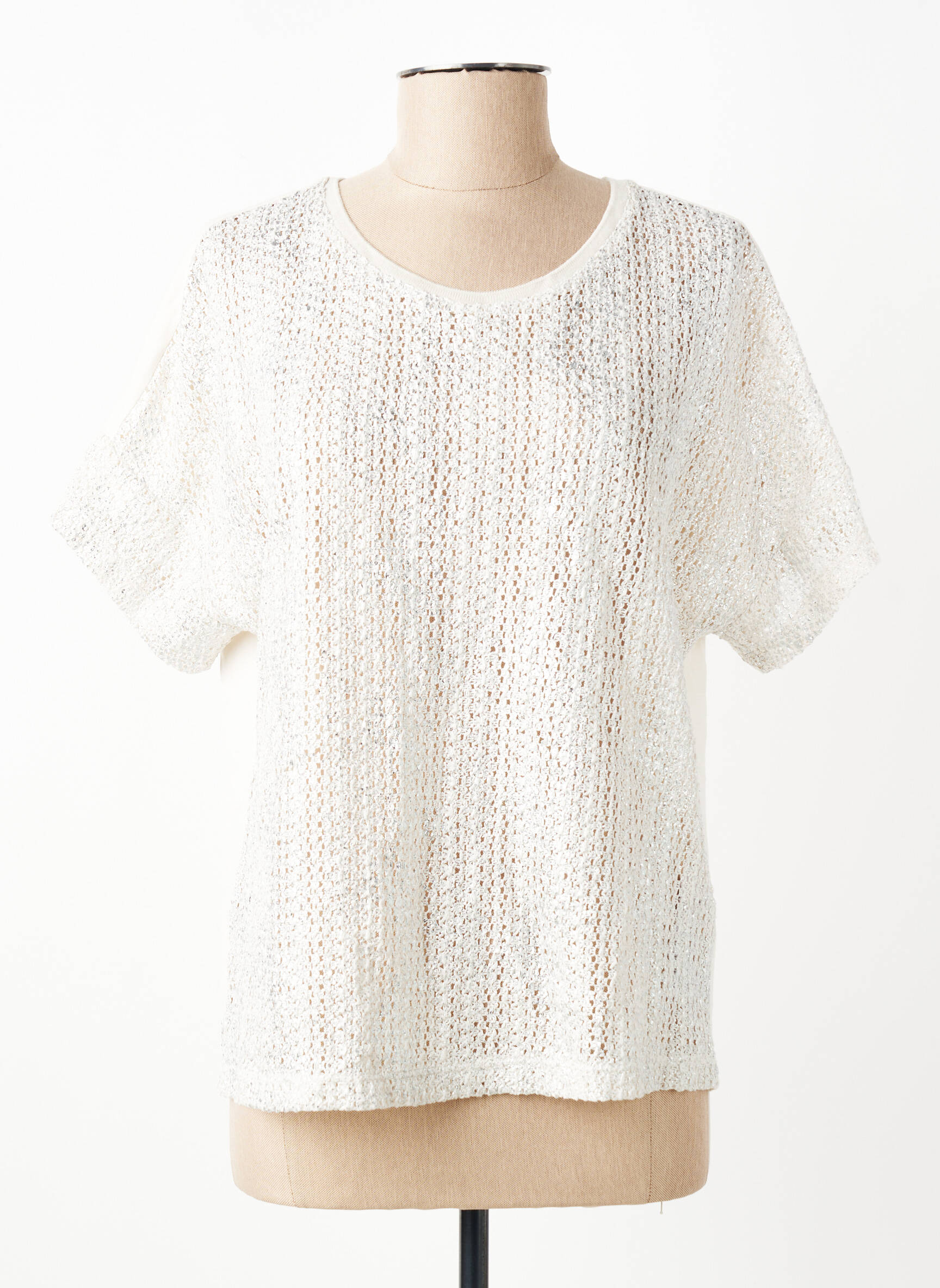 T-shirt coupe droite manches courtes beige RABE femme