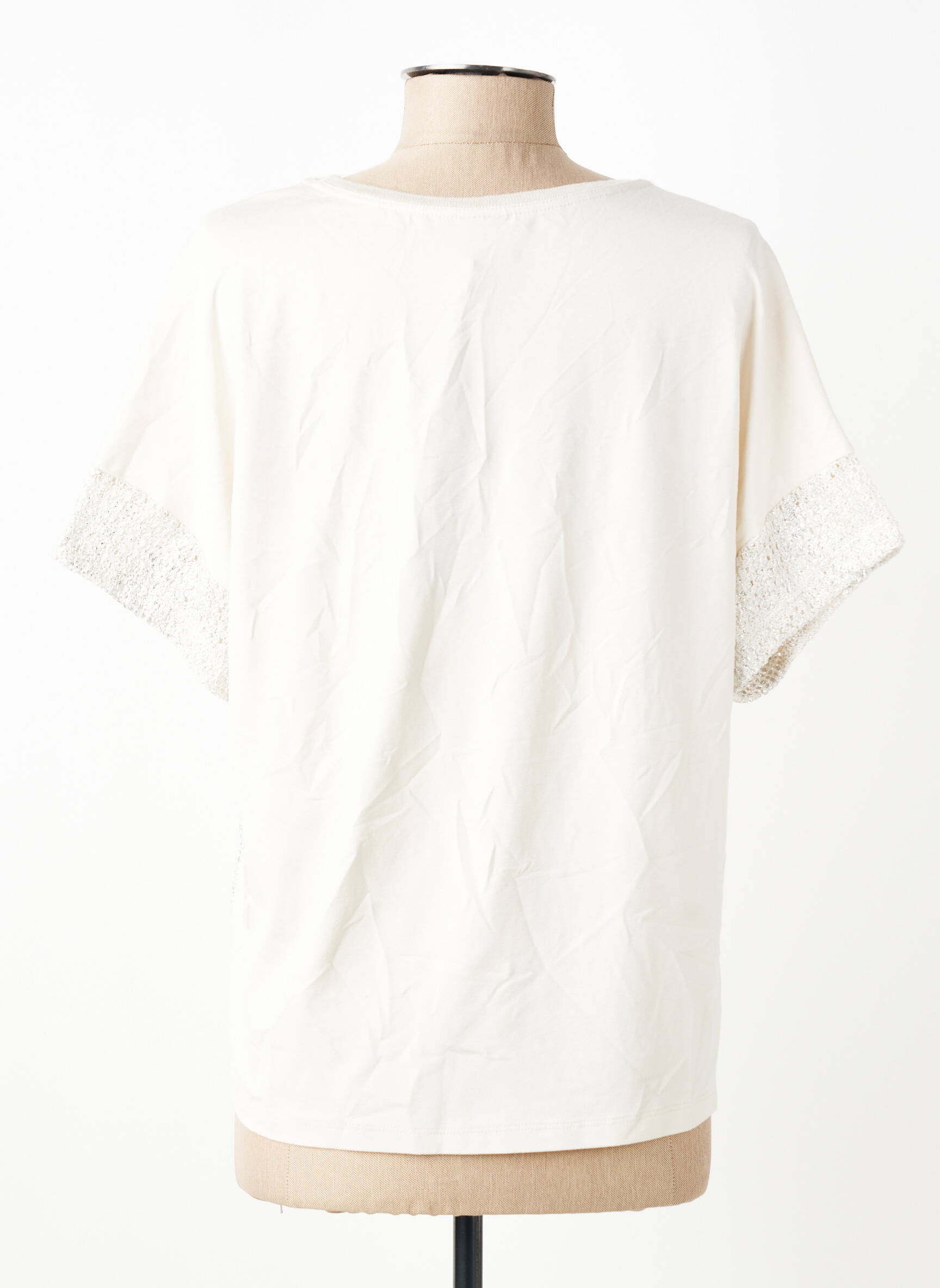 T-shirt coupe droite manches courtes beige RABE femme