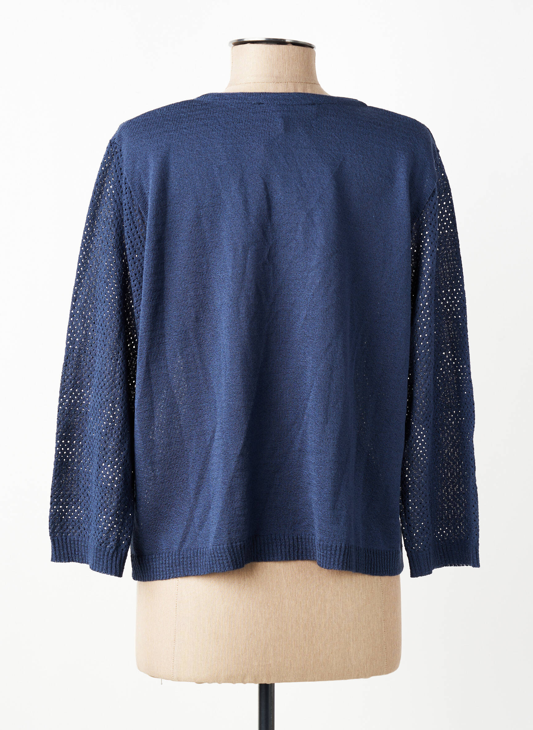 Gilet manches longues manches 3/4 bleu GRIFFON femme