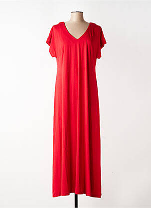 Robe longue manches courtes manches courtes rouge MAT. femme