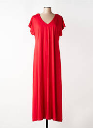 Robe longue manches courtes manches courtes rouge MAT. femme