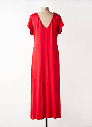Robe longue manches courtes manches courtes rouge MAT. femme