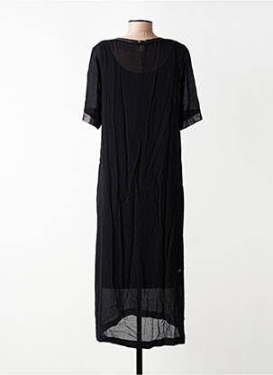 Robe longue manches courtes manches courtes noir QUÉ femme