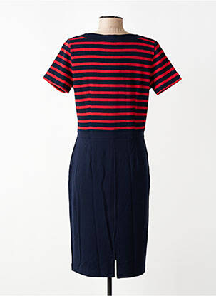 Robe mi-longue manches courtes manches courtes bleu ALEXANDER & JACOB femme