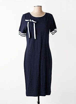 Robe mi-longue manches courtes manches courtes bleu ALEXANDER & JACOB femme