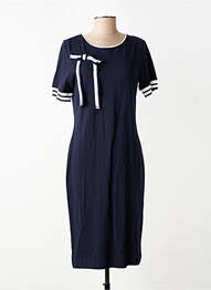 Robe mi-longue manches courtes manches courtes bleu ALEXANDER & JACOB femme