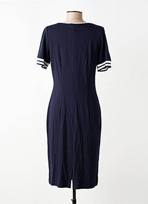 Robe mi-longue manches courtes manches courtes bleu ALEXANDER & JACOB femme