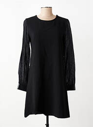 Robe courte manches longues manches longues noir SEMIOLOGY femme