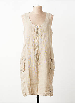 Robe mi-longue sans manche sans manche beige IMPAQT femme