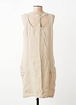 Robe mi-longue sans manche sans manche beige IMPAQT femme