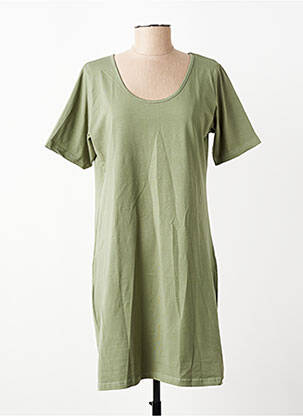 Robe courte manches courtes manches courtes vert fonce M.X.O femme