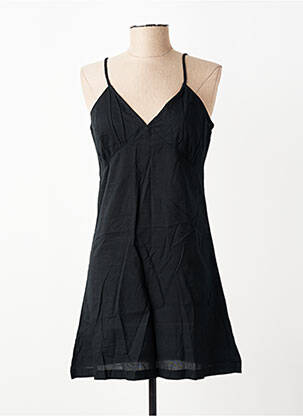 Robe courte coupe cintrée fines bretelles noir CHICOSOLEIL femme