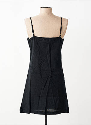 Robe courte coupe cintrée fines bretelles noir CHICOSOLEIL femme