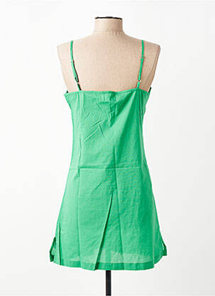 Robe courte coupe cintrée fines bretelles vert CHICOSOLEIL femme