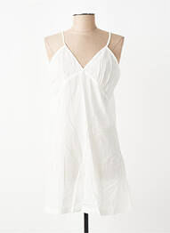 Robe courte coupe cintrée fines bretelles blanc CHICOSOLEIL femme