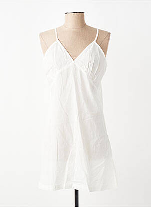 Robe courte coupe cintrée fines bretelles blanc CHICOSOLEIL femme