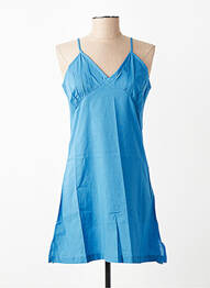 Robe courte coupe cintrée fines bretelles bleu CHICOSOLEIL femme