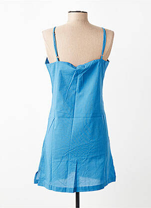 Robe courte coupe cintrée fines bretelles bleu CHICOSOLEIL femme
