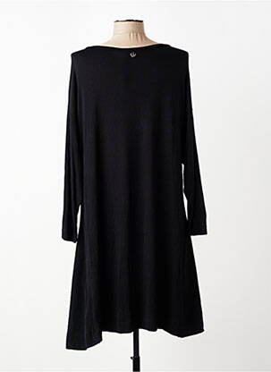 Robe mi-longue manches longues manches longues noir MAT FASHION femme