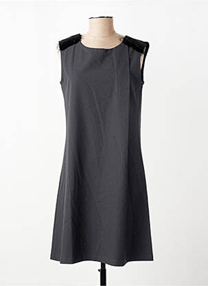 Robe courte sans manche sans manche gris SEMIOLOGY femme