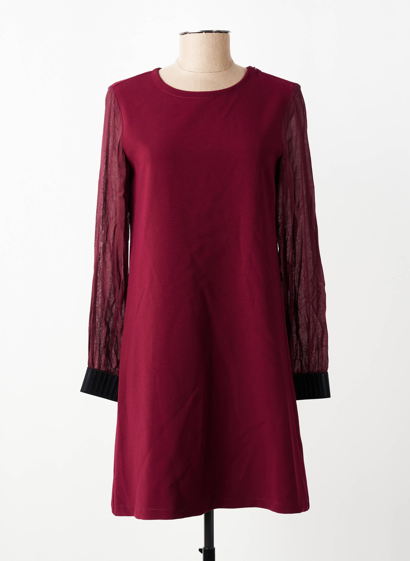Robe courte manches longues manches longues rouge SEMIOLOGY femme