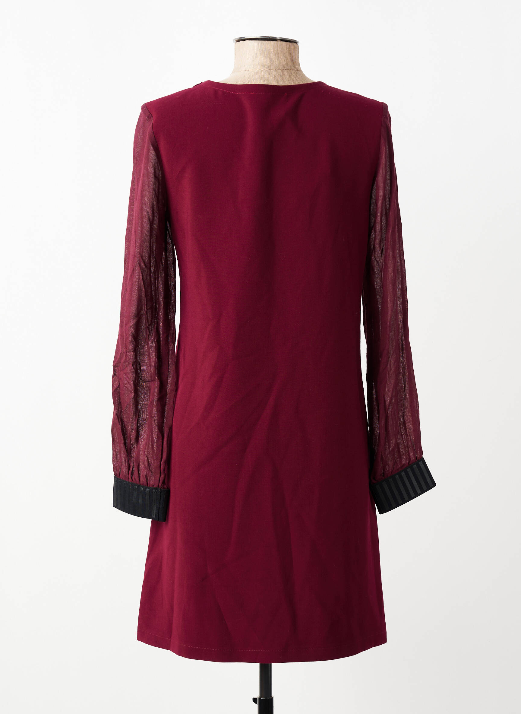 Robe courte manches longues manches longues rouge SEMIOLOGY femme