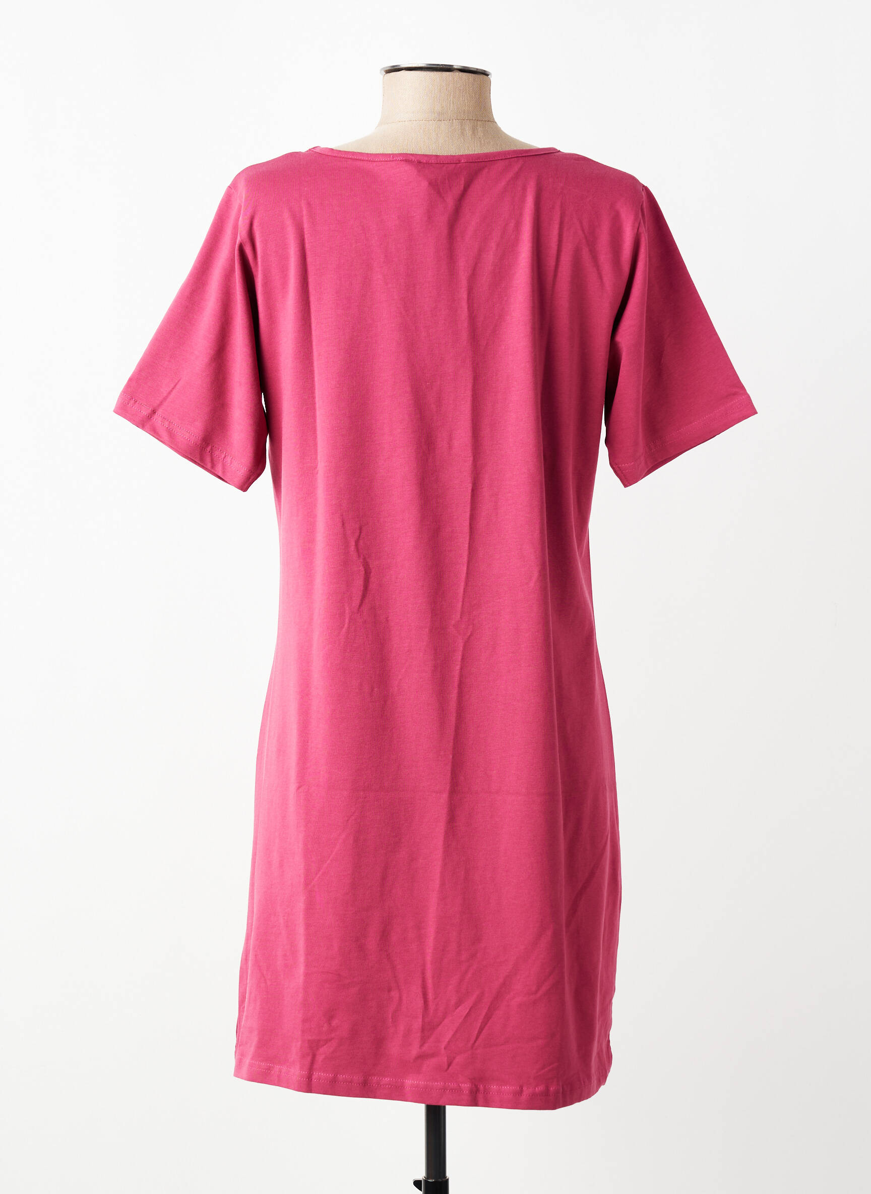 Robe courte manches courtes manches courtes rose M.X.O femme
