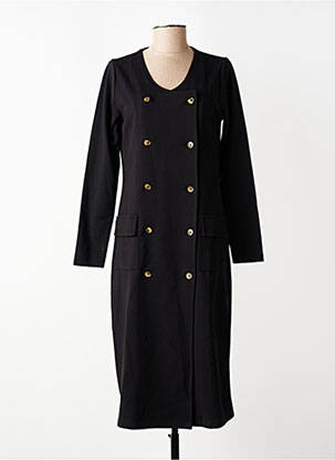 Robe mi-longue manches longues manches longues noir AGATHE & LOUISE femme