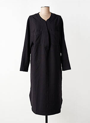 Robe mi-longue manches longues manches longues noir SEMIOLOGY femme