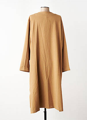 Robe mi-longue manches longues manches longues beige SEMIOLOGY femme