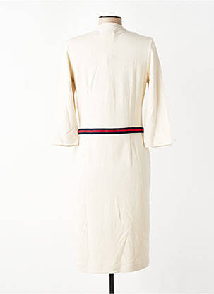 Robe mi-longue manches 3/4 manches 3/4 beige ALEXANDER & JACOB femme